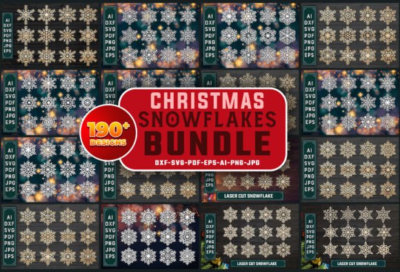 Download Christmas Ornaments Snowflake Bundles 02 - Ornaments Collection